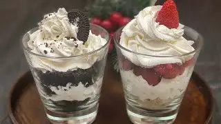 ওভেন ছাড়াই Christmas Dessert 🎄🍰 | No-Bake Christmas Dessert Cups 🍨| Christmas Dessert Recipe