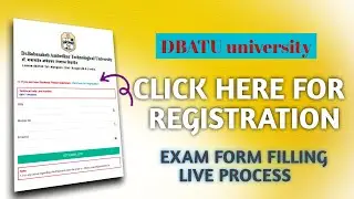 DBATU UNIVERSITY | New PRN Number Registration | Exam Form Filling Process | Invalid PRN | DSY