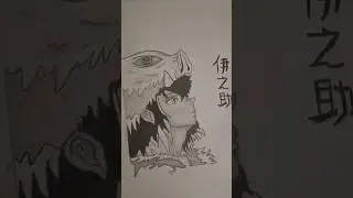 ❤️&zwj;🔥lord inosuke drawing💪|#demonslayer #shorts #drawing |Art by ayishaa|