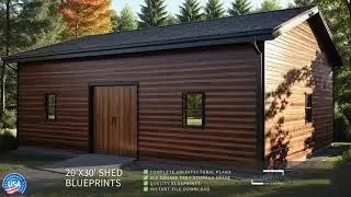 Shed Plans 20x30 for Construction and Permit