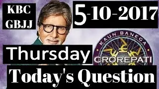 Kaun Banega Crorepati 5 October 2017 | English | KBC GBJJ Today's Question and Answer