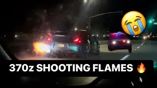370z shoots HUGE flames in FRONT of POLICE *ADMIN TUNED* #370z #flamemap