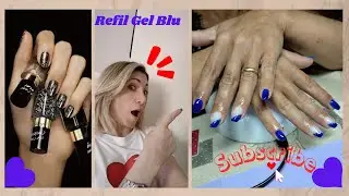Refil Gel Blu da cerimonia #unghie #manicure #nail #refil #smalto #nailstyle #nailsdesign #nailsart