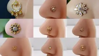 Gold nose pin design|| gold nose pin|| gold nose pin small size 