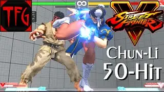 SF5 Beta - Chun-Li 50-HIT Combo (60fps/1080p+Slowmo)
