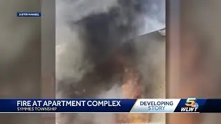 Large fire at apartment complex in Symmes Township
