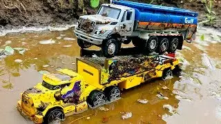 Camiones y Trailers Infantiles - Juego de Coches en el Agua para Ni&ntilde;os - Videos for Kids