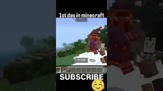 1st day in minecraft survival #shorts #minecraft