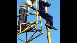 Fire Pole Training in IES IPS ACADEMY Indore