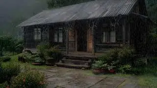 Soothing rain noise helping slow heart rate and improving calmness for deep relaxation