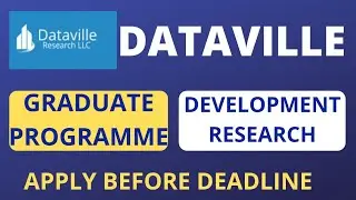 Apply for Graduate Research Fellowship at DataVille