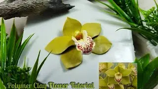 Polymer clay flower tutorial for beginners | Orchid Flower | LoviCraft