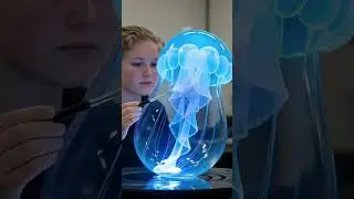 A Glass Jellyfish Is Born From a Bottle | Hyper-Realistic Art in Motion#ai #jellyfish #asmr #veo3