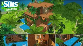 Island House || The Sims Mobile || #islandlife #simsmobile #simsmobilehouse #speedbuild