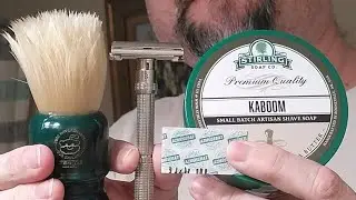 Just A Shave: Gillette Slim - Derby Usta (10) - Stirling Kaboom - Zenith MOAR BOAR