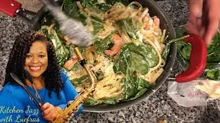 Bangin&rsquo; Seafood Alfredo with Shrimp and Crab - Kitchen Jazz with Luefras