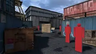 Industrial Zone. Prototype level in Unity. Shooter.