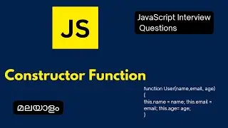 Constructor Functions | JavaScript Interview  Questions | Malayalam