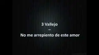 3 Vallejo - No me arrepiento - letra