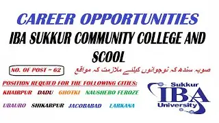 New Career Opportunities at IBA Sukkur Community College and School Dec-2021