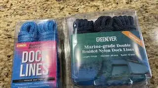 Dock Lines Boat Ropes for Docking 3/8