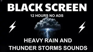🔴 Heavy Rain and Thunder Sounds for Sleeping - Black Screen | Night Storm to Relax Body