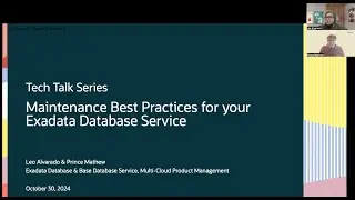 Exadata Cloud Tech Talk - Learn About Maintenance & Updates Best Practices