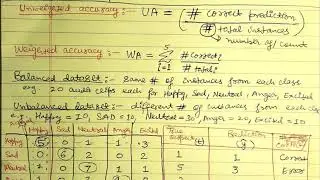 Weighted accuracy Vs Unweighted accuracy