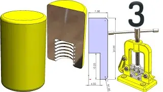 3-Project 47| Clamp-Sided Pipe Vise | SolidWorks Tutorial: handle knob