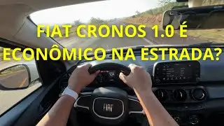 CONSUMO NA ESTRADA DO FIAT CRONOS DRIVE 1.0 2023, &Eacute; O SEDAN COMPACTO 1.0 MAIS ECON&Ocirc;MICO DO BRASIL? 🤔