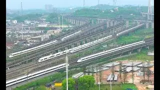 Train,High-speed Railway Station,Changsha South,time-lapse