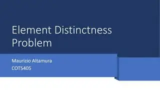 Element Distinctness Problem