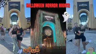 HHN with my friends!! food, jump scares & a DCP Christmas preview at hollywood studios✨