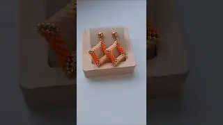 Handmade elegance in every bead &ndash; square earrings DIY 💫 #miyukidelica #diyjewelry #beadingtutorial