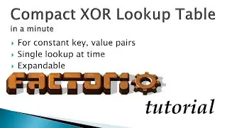 Compact (X-or) Lookup Table, Factorio Combinator Tutorial (in a minute)