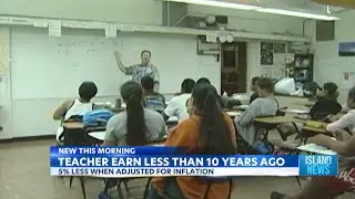Teachers' real wages down 5% over past decade, adjusted for inflation
