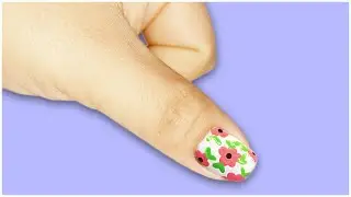 Peach Flowers Nail Art #Shorts