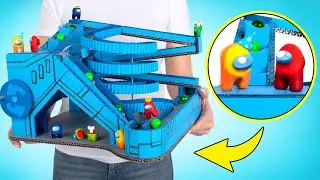 段ボールで作るAMONG USスタイルのDIYビー玉用トレッドミル