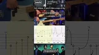 Acquiesce - Oasis - Lead Guitar - Bass - Lesson - Rolling Tab - Cover - Demonstration  #oasisreunion