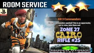 Campaign Zone 27 Cairo Room Service Rifle mission #25 Sniper strike : special ops