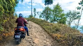 Extreme off-road ride with Hero Xoom 125 at Chatakpur, Darjeeling
