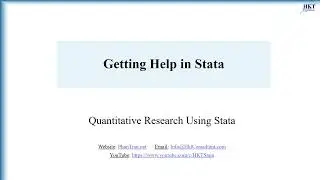 How to Get Help in Stata