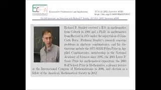 ICECA 2024 - Richard Stanley - International Conference on Enumerative Combinatorics & Applications