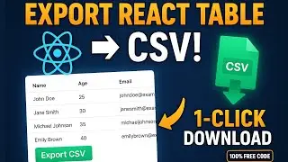 🧾 Add Export to CSV Button in React Table in 5 Minutes ⏱️
