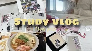 【ENG】study vlog| 2026年の為のVision noteを作りました📓🎶新年から勉強頑張るために🩷