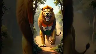 India 🇮🇳 Vs Pakistan 🇵🇰 lion fight #ai #india #pakistan #shorts #shortvideo #lion