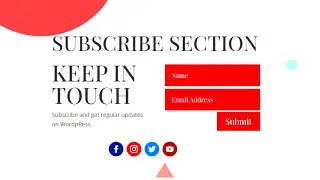 Subscribe Section Using Contact Form In WordPress With Divi Theme