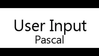 Pascal tutorial-3 User Input
