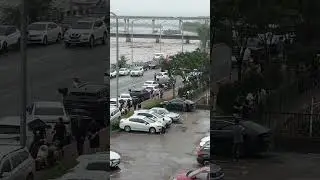 Heavy rain submerges vehicles and causes flooding in Hebei, China