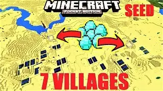 MCPE 1.2 -  7 VILLAGES, 4 BLACKSMITHS, DIAMONDS & MORE SEED MINECRAFT PE 1.2